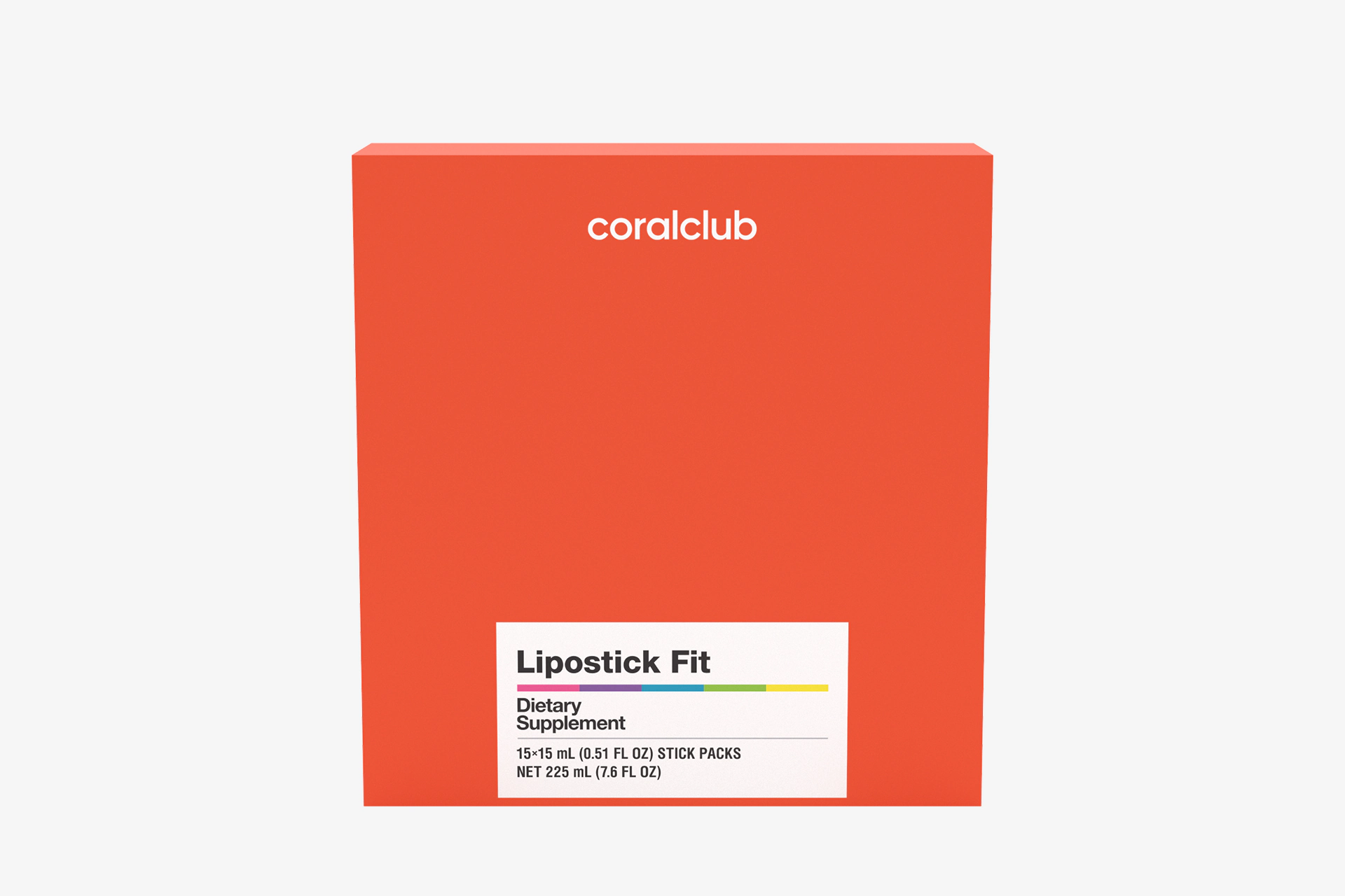 Emballage du complexe liposomal innovant Lipostick Fit sur un fond clair neutre